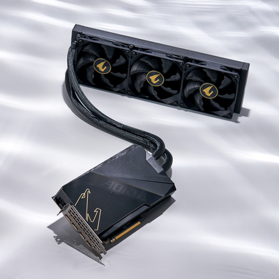 GDDR6X Nvidia Geforce Rtx 3090のチタニウム24gb 1935のMHzのギガバイト3090 Waterforce 1008 GB/S