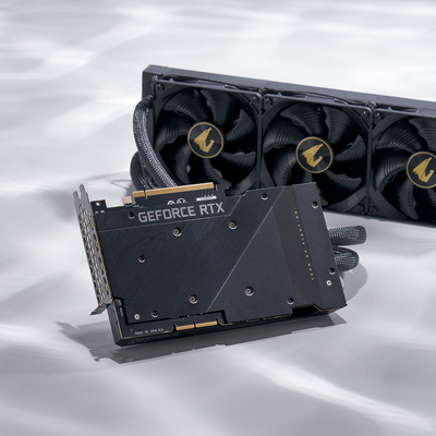 GDDR6X Nvidia Geforce Rtx 3090のチタニウム24gb 1935のMHzのギガバイト3090 Waterforce 1008 GB/S
