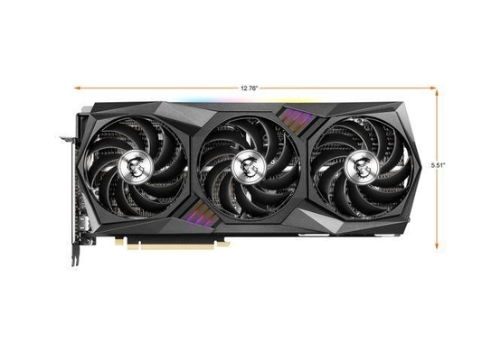 長方形256ビットMsi Rtx3080 3X 3080tiファン脱熱器Gtx 3090tiのグラフィックス・カード