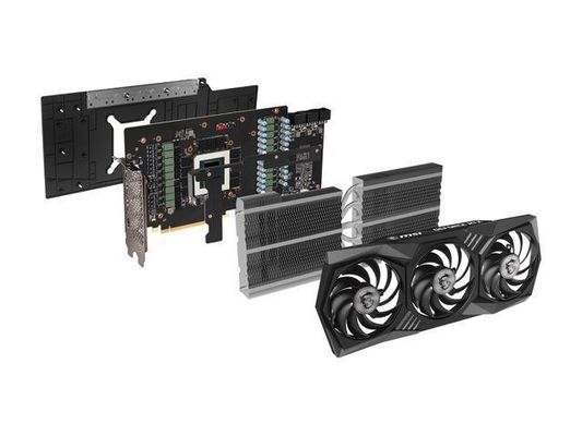 長方形256ビットMsi Rtx3080 3X 3080tiファン脱熱器Gtx 3090tiのグラフィックス・カード